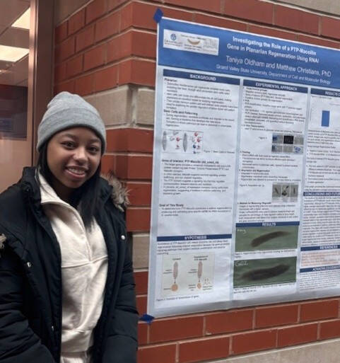 Student presenting 156 data.